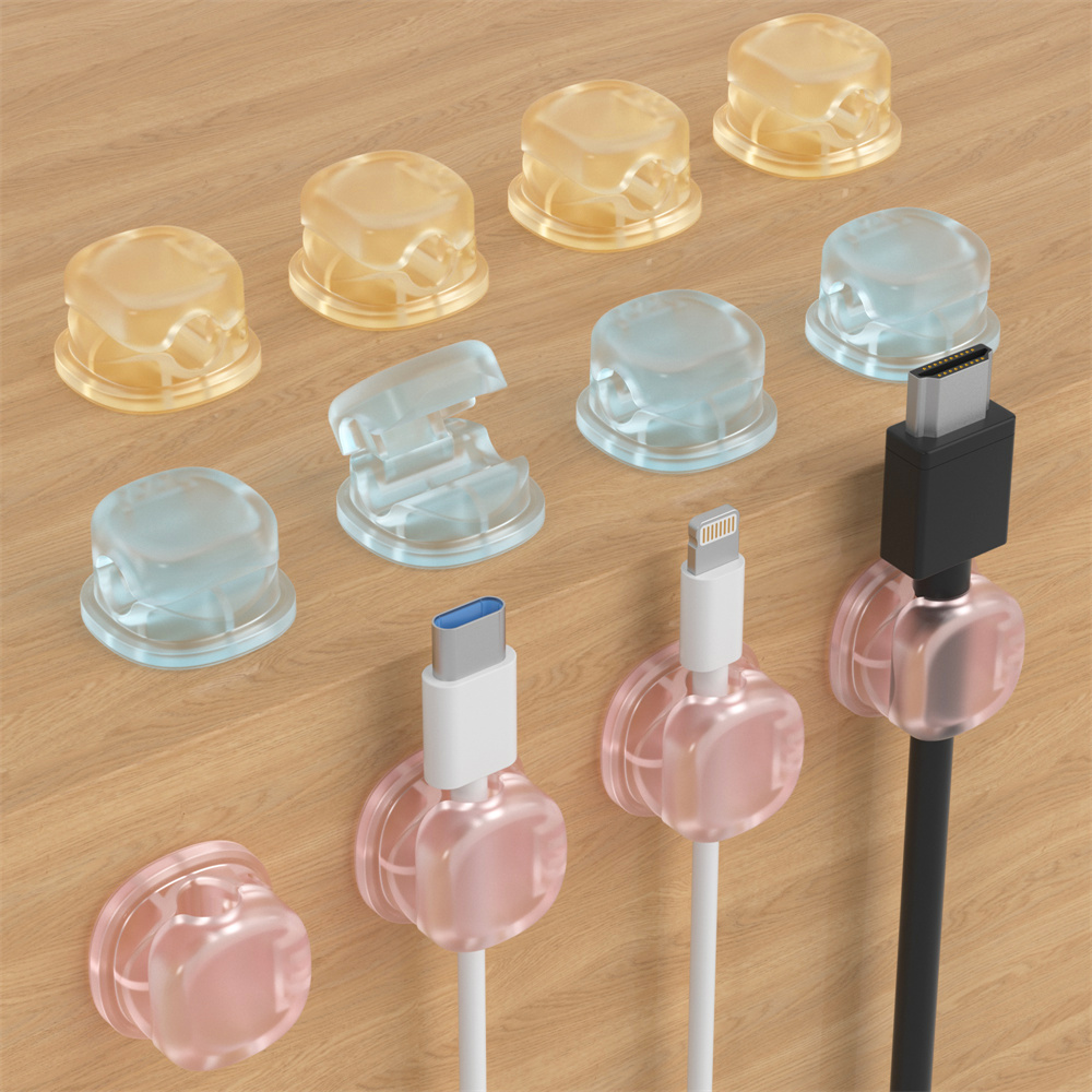Magnetic Charging Cable - 3 Pengatur Kabel Magnetik Transparan, Penyangga
