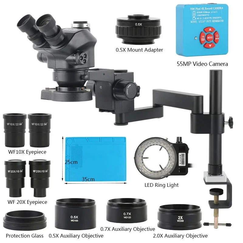 Digital Magnifier Reading - 3. 5x-200x Zoom Stereo mikroskop trinokular