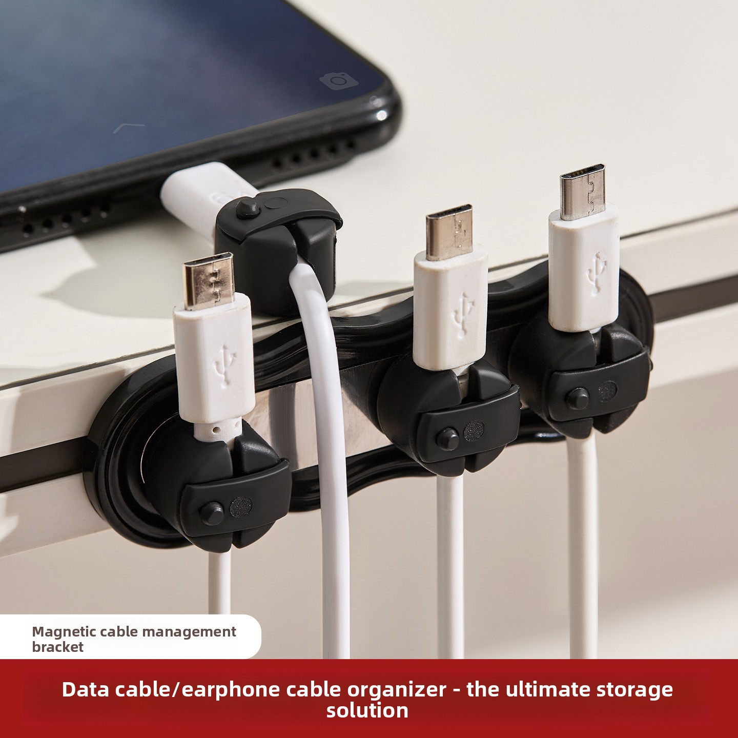 Magnetic Charging Cable - Pengatur Kabel Magnetik Perekat Sendiri Tanpa