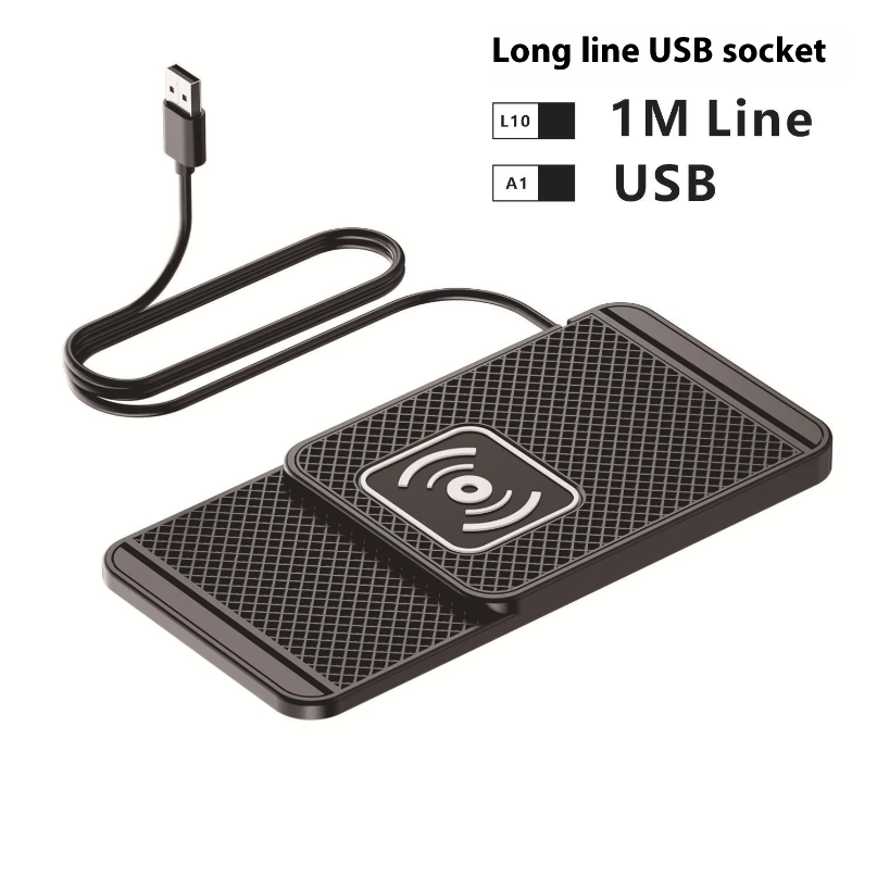 Wireless Phone Charger Pad - Alas Pengisi Daya Nirkabel Mobil Silikon