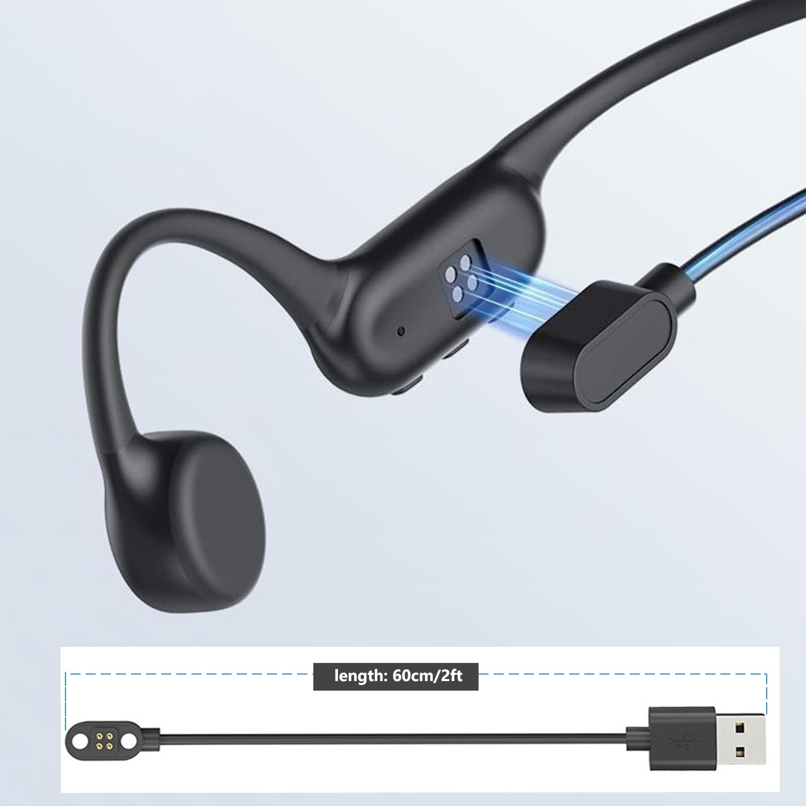 Earphone Konduksi Tulang denga - Magnetic Charging Cable ulasan dan harga