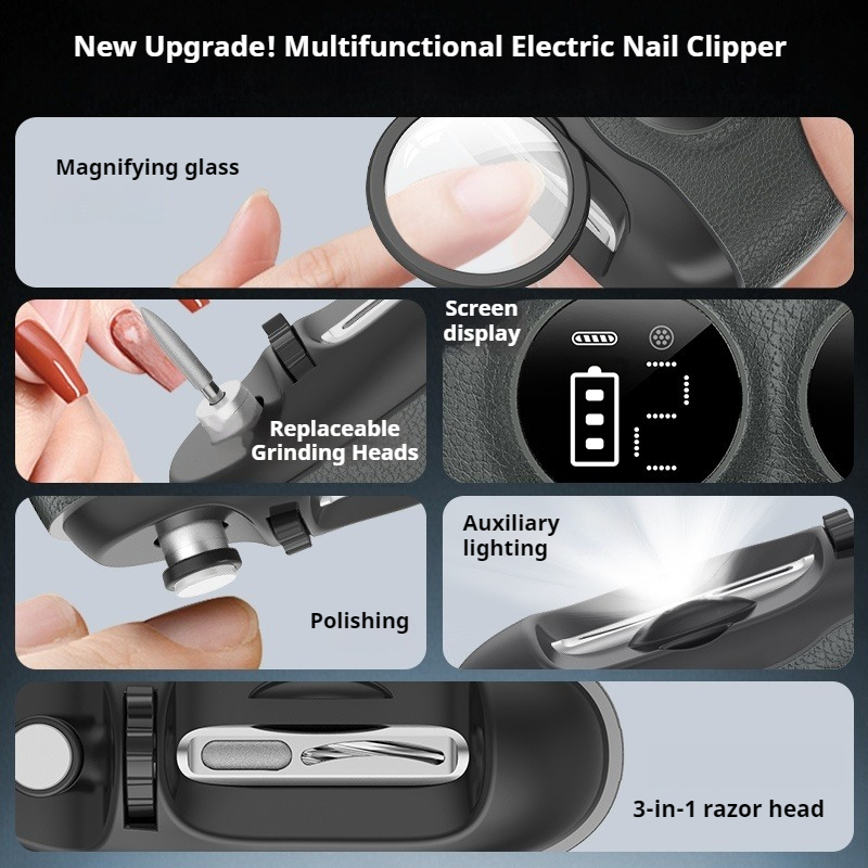 Pemotong Kuku Elektrik 3 in 1  - Digital Magnifier Reading ulasan dan harga