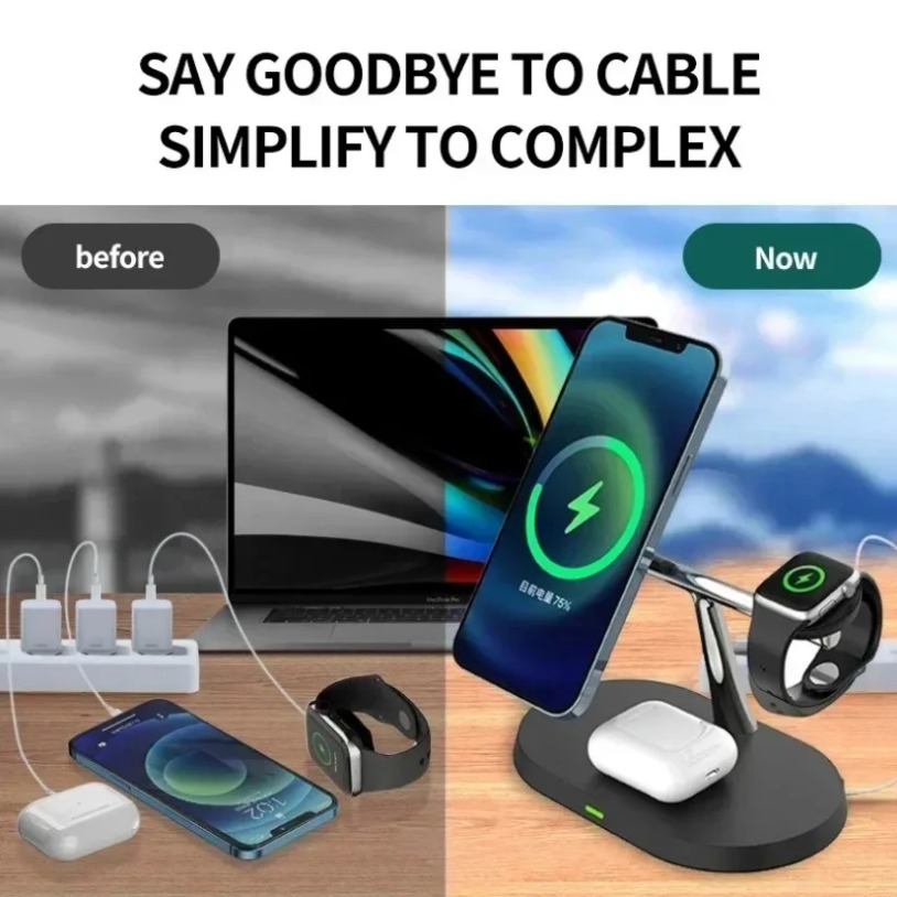 3 in 1 Opansten Magnetic Wirel - Magnetic Charging Cable ulasan dan harga